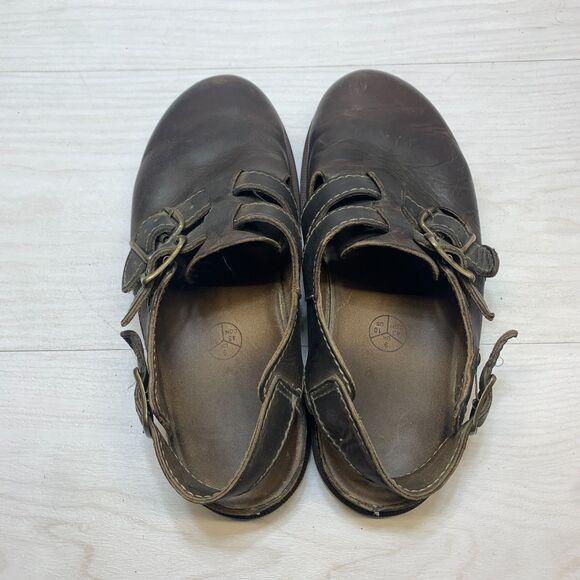 Vintage Dr. Martens 8194 Slingback‎ Sandals Mens Size 10 Brown Leather Buckle